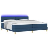  LED Box Spring Krevet s LED trakama Plava 200 x 200 cm tkanina | shoptok.hr