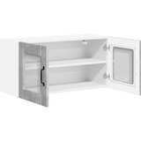  Zidni stakleni ormarić LUCCA Betonska siva 80 x 31 x 40 cm | Eponuda.ba