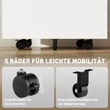  Mobilni ormar za spise ormar za spise pregrada centralno zaključavanje čelično kućište 5 kotača bijela 39 x 48 x 67 cm | shoptok.hr