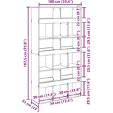 Sobna pregrada boja hrasta 100x33x187,5 cm konstruirano drvo | shoptok.hr