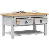  Kava Stol s ladicama Bijelo 85 x 50 x 45 cm Čvrsto borovo drvo | shoptok.hr
