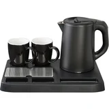 set grelnik za vodo, pladenj, 2 lončka WK9102, inox, ker