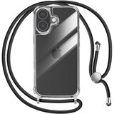 AVIZAR Ovitek za iPhone 17 silikonski Soft Touch z nastavljivo vrvico za okoli vratu, Prozorno, (5000190173) | Shoptok.si