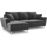 Cosmopolitan Design Svijetlo siva baršunasti sklopiva/s prostorom za odlaganje kutna garnitura (s lijevim kutom/s ležaljkom) Kyoto – | shoptok.hr