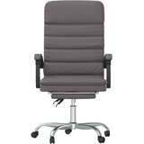  Masažna uredska stolica s naslonom, siva, umjetna koža | shoptok.hr