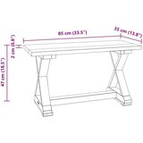  Klupa Prirodna 85 x 35 x 45 cm Čvrsto drvo iz reciklaže | shoptok.hr