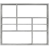  Zidna polica siva boja betona 90 x 16 x 78 cm konstruirano drvo | Eponuda.com