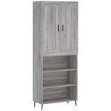 Maison Chic Visoka Komoda - Predalnik siva sonoma 69,5x34x180 cm inženirski les, (21721050) | Shoptok.si