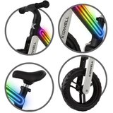 Kidwell Suno dječji bicikl bez pedala s led rasvjetom, crno bijeli | shoptok.hr