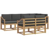 vidaXL Zunanja garnitura za sedenje 7 pcs Bela in antracit Poliester, (5000281645) | Shoptok.si