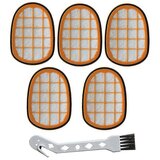 INORCO 5 kosov nadomestnih filtrov (s istilno krtao) zdruljivo z dodatki za sesalnik SpeedPro Max FC6812 / 01 FC6813 +(trec, (21983803) Cene