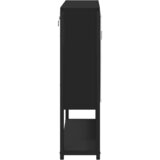  Kupaonski ormarić s ogledalom crni 60 x 16 x 60 cm drveni | shoptok.hr