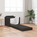 SOFA na razvlačenje 2-u-1 Crna 74x77x81 cm Velur | shoptok.hr