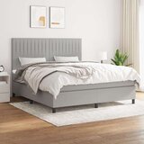  Krevet box spring s madracem svjetlosiva 160x200 cm tkanina Cijene