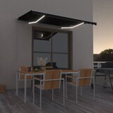 Tenda na ručno uvlačenje s LED svjetlima 350 x 250 cm antracit | shoptok.hr