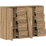  Stranska omara Set 2 Umetni hrast MDF, Iverna plošča Velik Bife | Shoptok.si