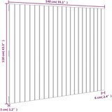  Zidno uzglavlje crni 140x3x110 cm od masivne borovine | shoptok.hr