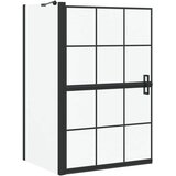 vidaXL Kopalna tuš zavesa Črna in prozorna 116 x 68 x 128 cm, (5000093281) | Shoptok.si