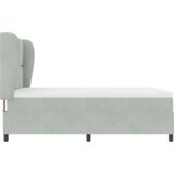 Box Spring Krevet s Madracem Svjetlosiva 160x200 cm Baršun | shoptok.hr