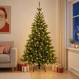  Umjetno božićno drvce s nogom 180 cm 300 LED lampica - 180 cm s LED svjetlima | shoptok.hr