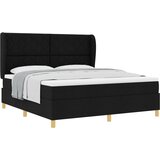 vidaXL Box Spring postelja z vzmetnico Črna 180x200 cm Tkanina, (22051660) | Shoptok.si