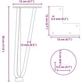  Noge s ukosnicama za stolić za kavu 4 kom. Prirodni čelik 30 cm Puni čelik | shoptok.hr