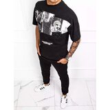 DStreet T-shirt męski z nadrukiem czarny | shoptok.hr