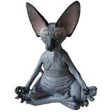 INF Meditacijska figura sfinge mačke - Velika, smolnata dekoracija za dom in pisarno Black, (5000165856) Cene