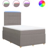 vidaXL Box spring postelja z vzmetnico taupe 120x200 cm blago, (21308172) | Shoptok.si