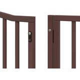  Vrata za pse s vratašcima 6 panela sklopiva 480 cm drvo topole | shoptok.hr