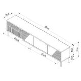 Hanah home TV komoda sa vratima, 180x45x30 cm, bijela | Eponuda.ba