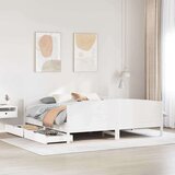 vidaXL Okvir kreveta bez madraca bijeli 160x200 cm od masivne borovine | shoptok.hr