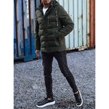 DStreet Men's winter quilted jacket with hood green | Eponuda.ba
