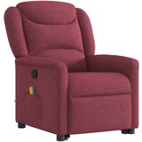 vidaXL Masažni naslonjač na podizanje od tkanine crvena boja vina | shoptok.hr