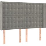 Uzglavlje s ušima svjetlosivo 147x16x118/128 cm baršunasto | Eponuda.com