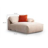 Atelier Del Sofa Kutna garnitura Flamingo, 355x170x105 cm, Krem-narandžasta | Eponuda.ba