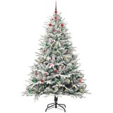vidaXL Umjetno božićno drvce s rasvjetom i setom kuglica Zelena 180 cm | shoptok.hr