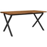  Stol za blagovanje s prirodnim rubom 160 x 80 x 75 cm Prirodna Slike