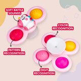 Woopie Baby senzorni spinneri s vakuumskim čašicama, 3 komada, ružičasti | shoptok.hr