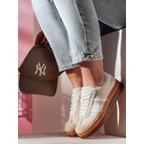 DStreet Sportowe sneakersy damskie RUNTAG beżowe | shoptok.hr