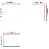 Zidni kuhinjski ormarić Zidne Umjetnički hrast 40 x 31 x 40 cm | shoptok.hr