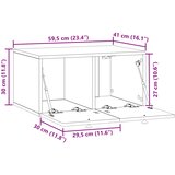 TV ormar za zid Zidne Crna 59,5 x 41 x 30 cm Konstruirano drvo | shoptok.hr