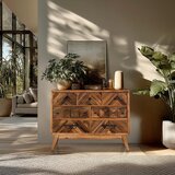 MID.YOU Široka Komoda Santjago Wood, Rjava | Shoptok.si
