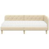  Kutni okvir kreveta Krema 90 x 200 cm tkanina | Eponuda.ba