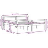  Konstrukcija postelje 2 pcs Voskast rjav Masivno borovo les, (5000121351) | Shoptok.si