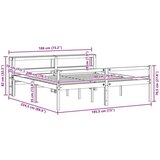  Okvir za krevet 2 pcs Vosak smeđa Čvrsto borovo drvo | shoptok.hr