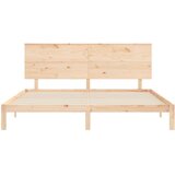 vidaXL Okvir kreveta s uzglavljem 200 x 200 cm od masivnog drva | shoptok.hr