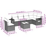  7-dijelni set vrtnih sofa svjetlosivi od poliratana | shoptok.hr