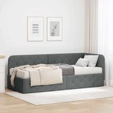  Kutni okvir kreveta Tamno siva 80 x 200 cm tkanina | shoptok.hr