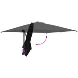  Vrtni suncobran Crna 248,5 x 247,5 x 160 cm Poliester i čelik | Eponuda.com